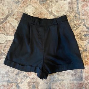 Frank & Oak Black Dress Shorts